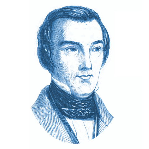 Frédéric Bastiat silhouette logo